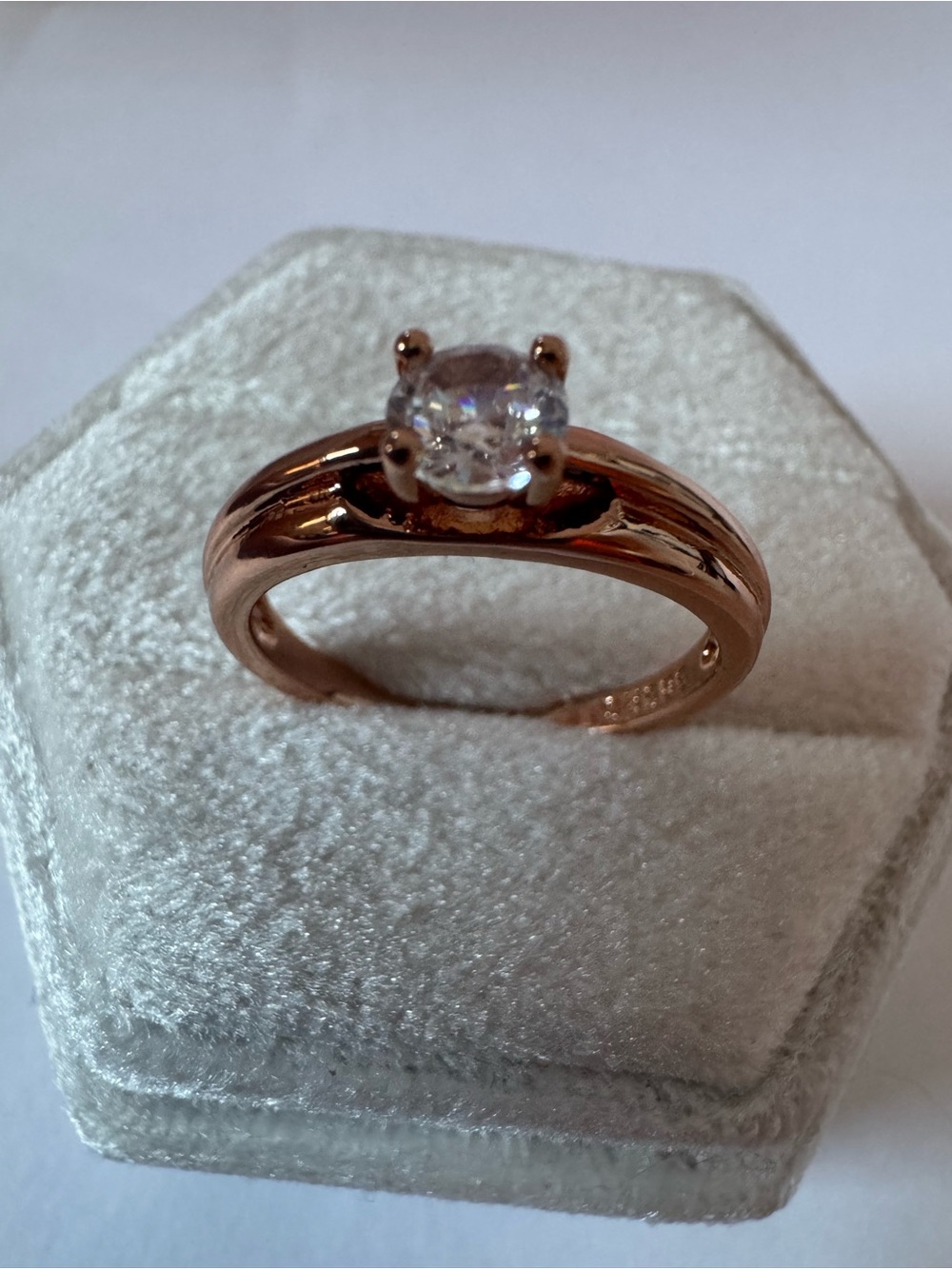 Vintage 14K 585 Rolled Gold CZ Ring Size 7